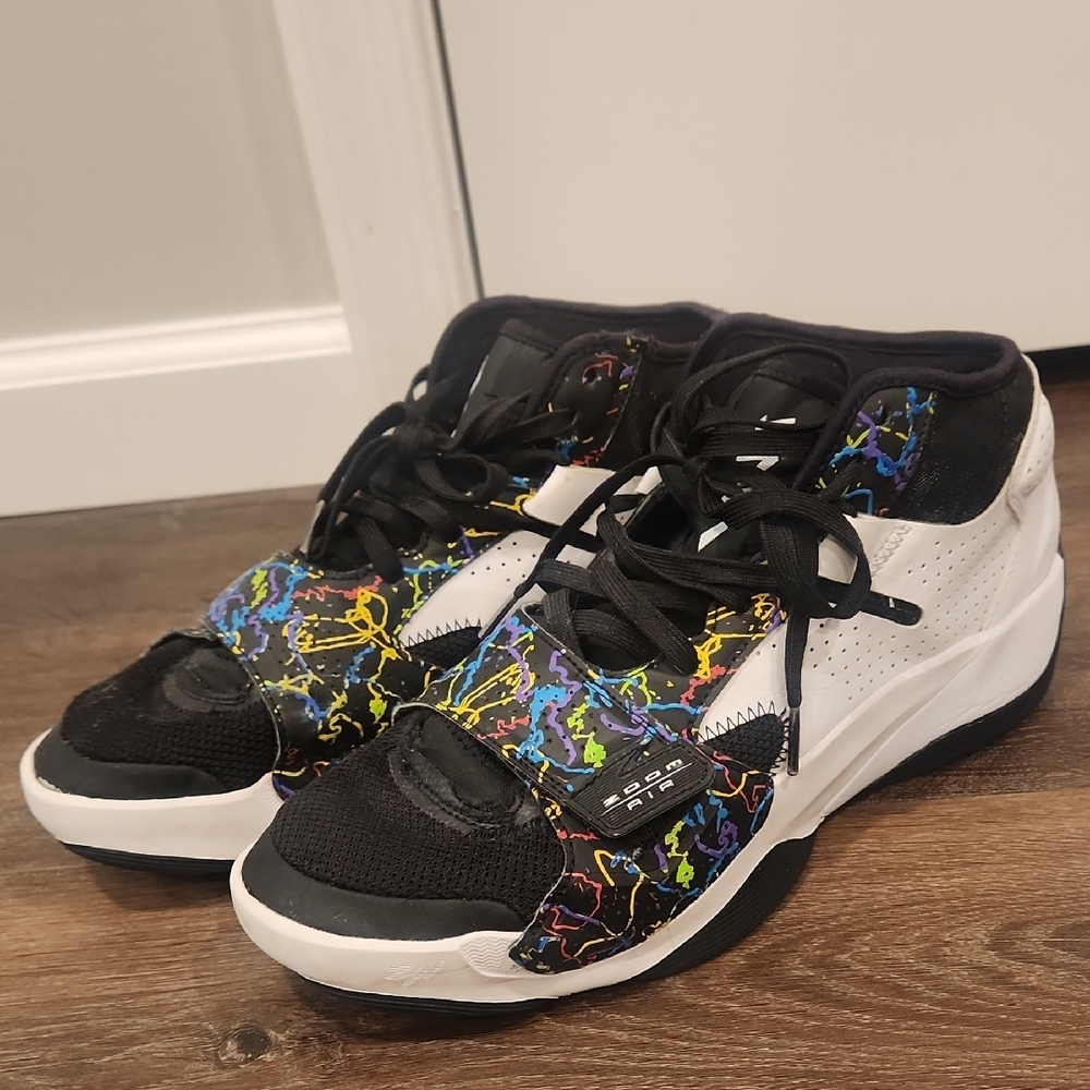 Jordan Black and White Sneakers Artistic Design